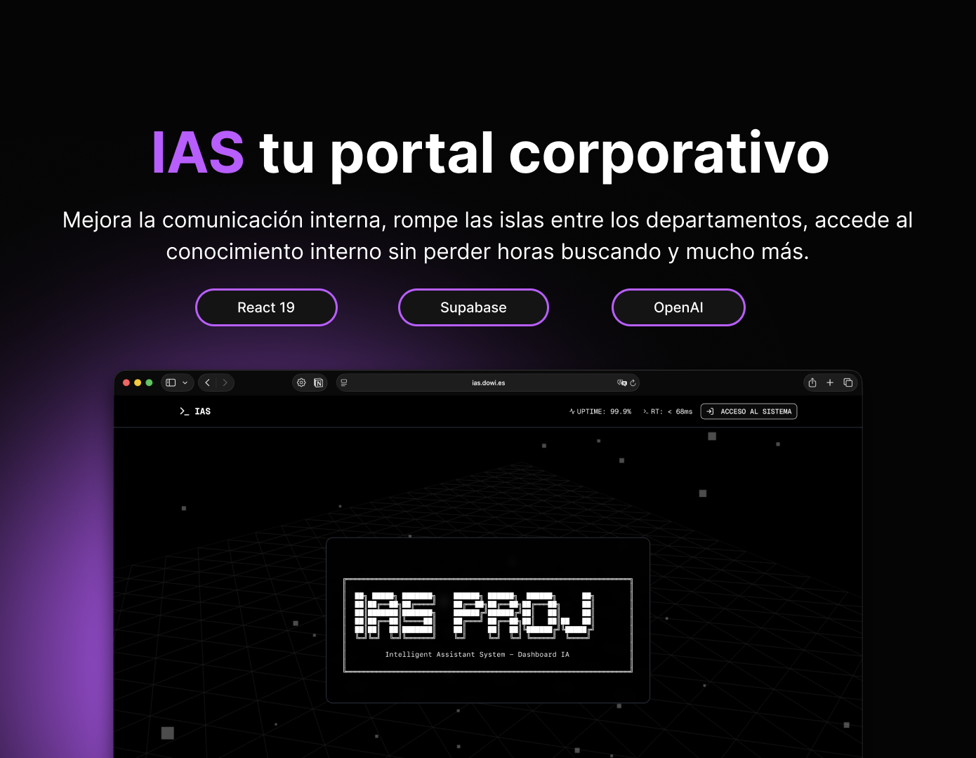 IAS - Intelligent Assistant System